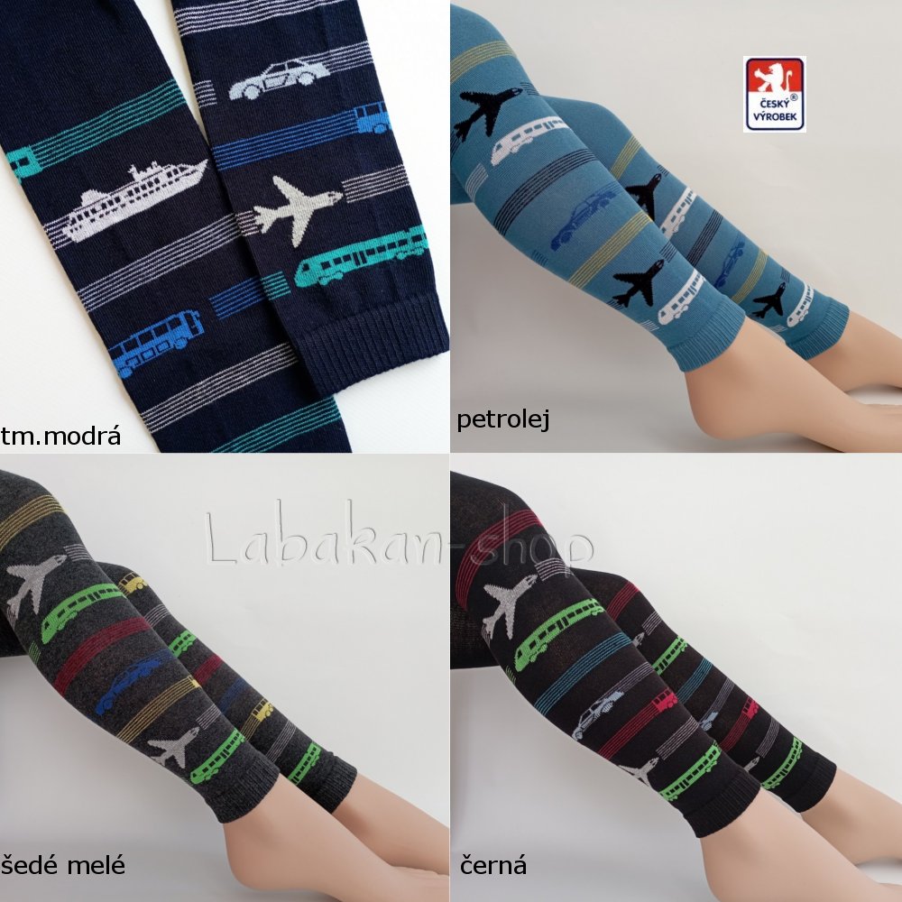 Chlapecké punčocháče CESTOVATEL bez ťapky(legíny/kamaše)