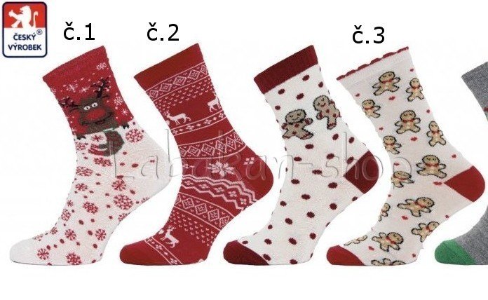 Dámské designové vánoční ponožky(vel.36-40)