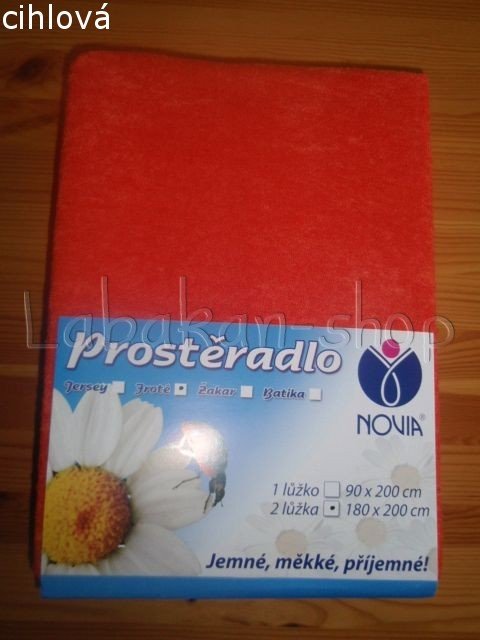 Froté prostěradlo CLASSIC - 180x200cm(dvoulůžko)-výběr z 10 barev