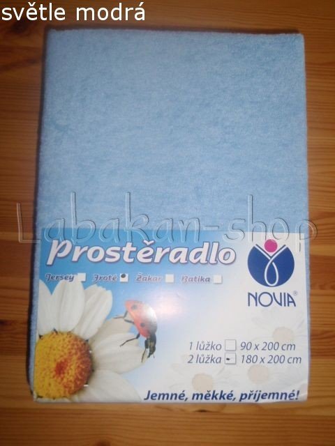 Froté prostěradlo CLASSIC - 180x200cm(dvoulůžko)-výběr z 10 barev