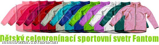 Dětský celopropínací sportovní svetr FANTOM