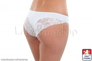 Dámské kalhotky brazilky s krajkou 5780-bílé,černé