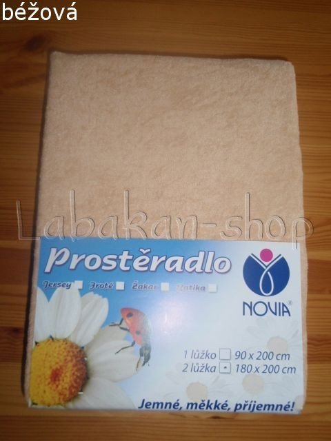 Froté prostěradlo CLASSIC - 90x200cm(jednolůžko)-výběr z 10 barev