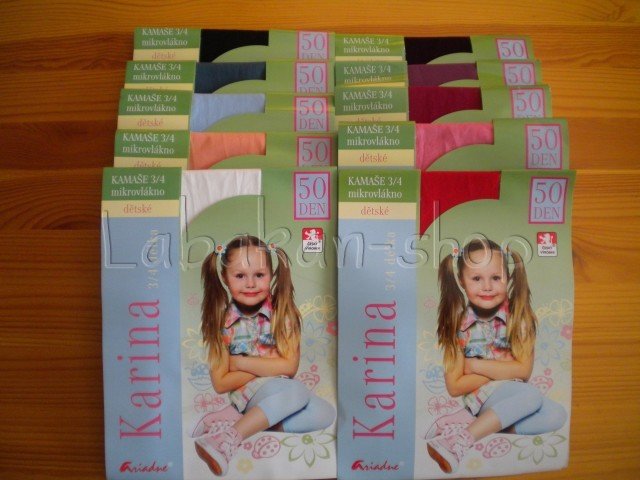 Dlouhé dívčí legíny Kristina s aloe vera(50 DEN)-110,12,130,140,152