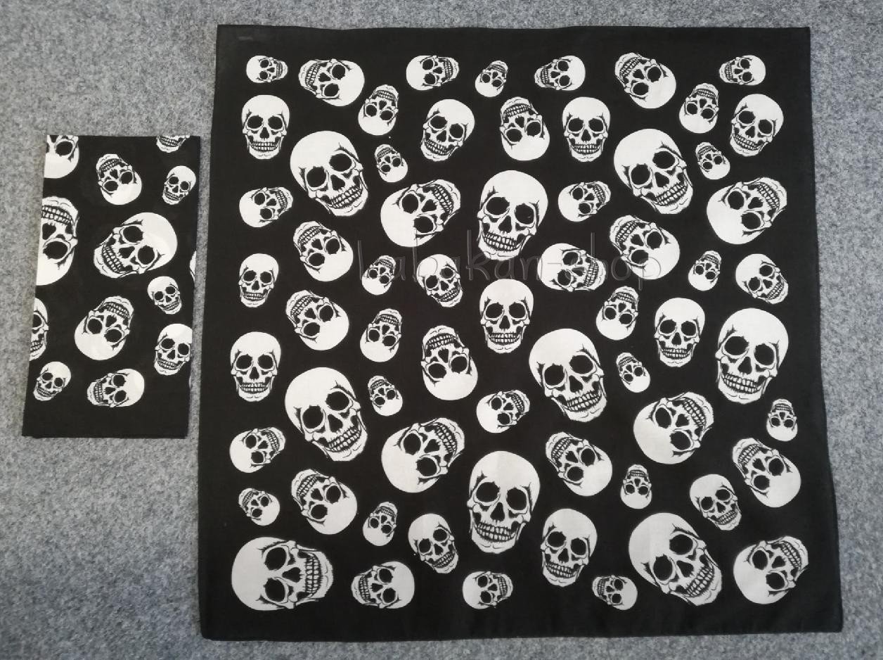 Bavlněný šátek lebky 70x70 cm