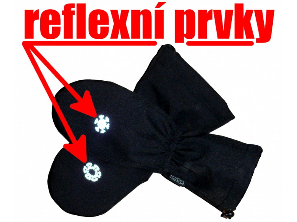 Dětské lyžařské softshellové rukavice s kožíškem